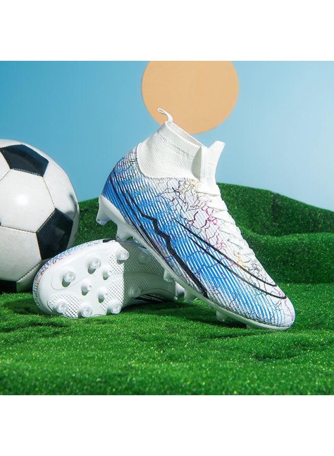 8235 Long Nails White Broken Code 8235 Football Shoes Training Shoes Men's And Women's Spikes Broken Nails Competition Students Adult Low-help
