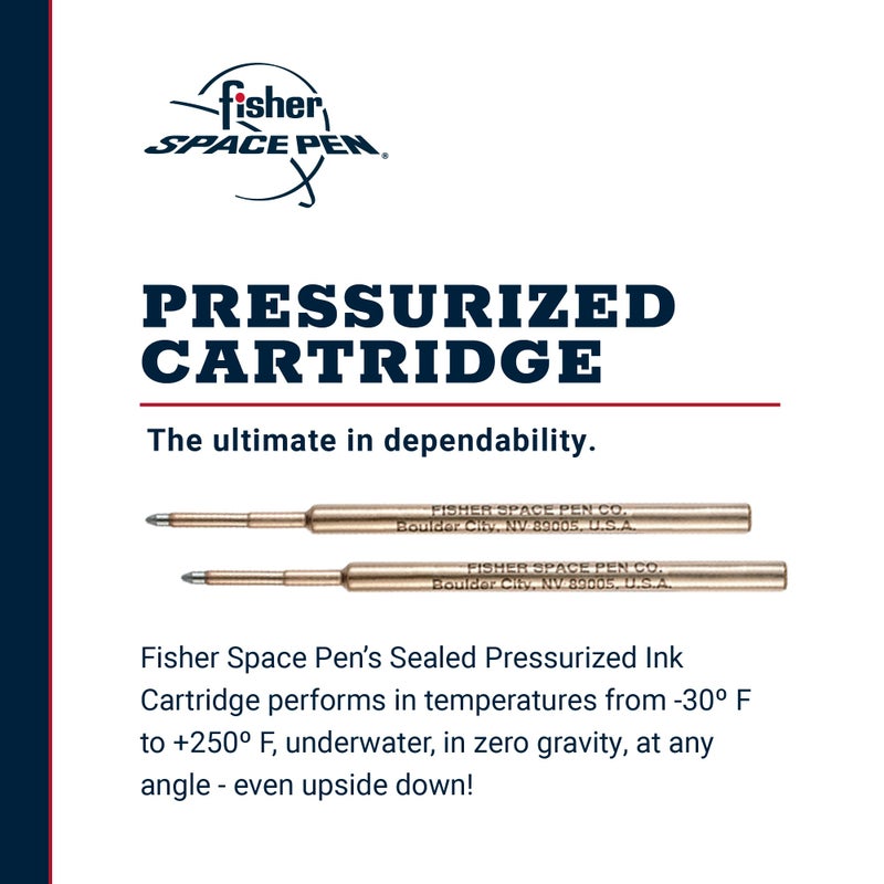 Fisher Space Pen Fine Point Pressurized Cartridge Refill, Black Ink, 2 Pack - Image 2