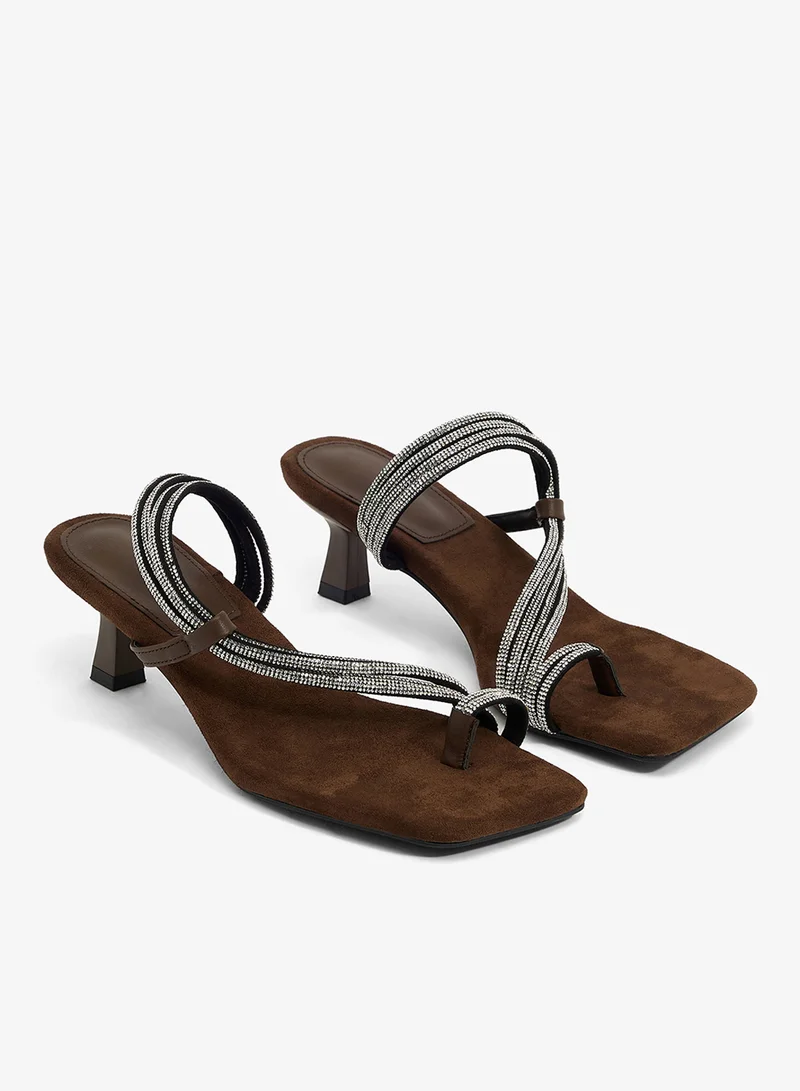 Khizana Burgandy heeled_sandals for Women | Best Price UAE
