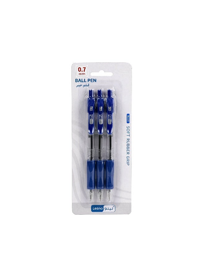 Ball Point Pen Blue 0.7Mm 3Pcs Pack of 3