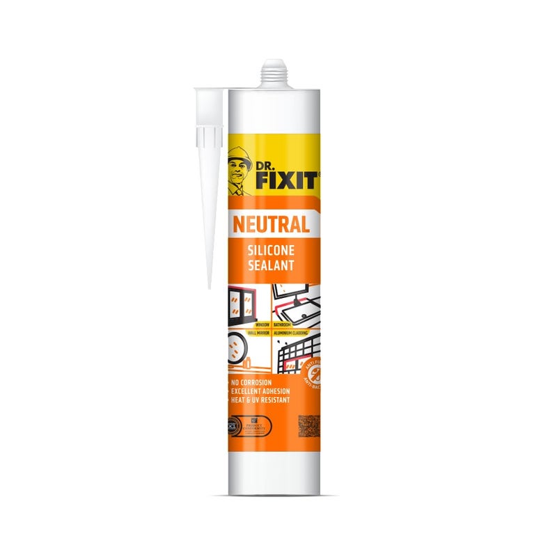 Dr. Fixit Neutral Silicone Sealant Clear 280ML - High-Performance Waterproof Adhesive - Image 1