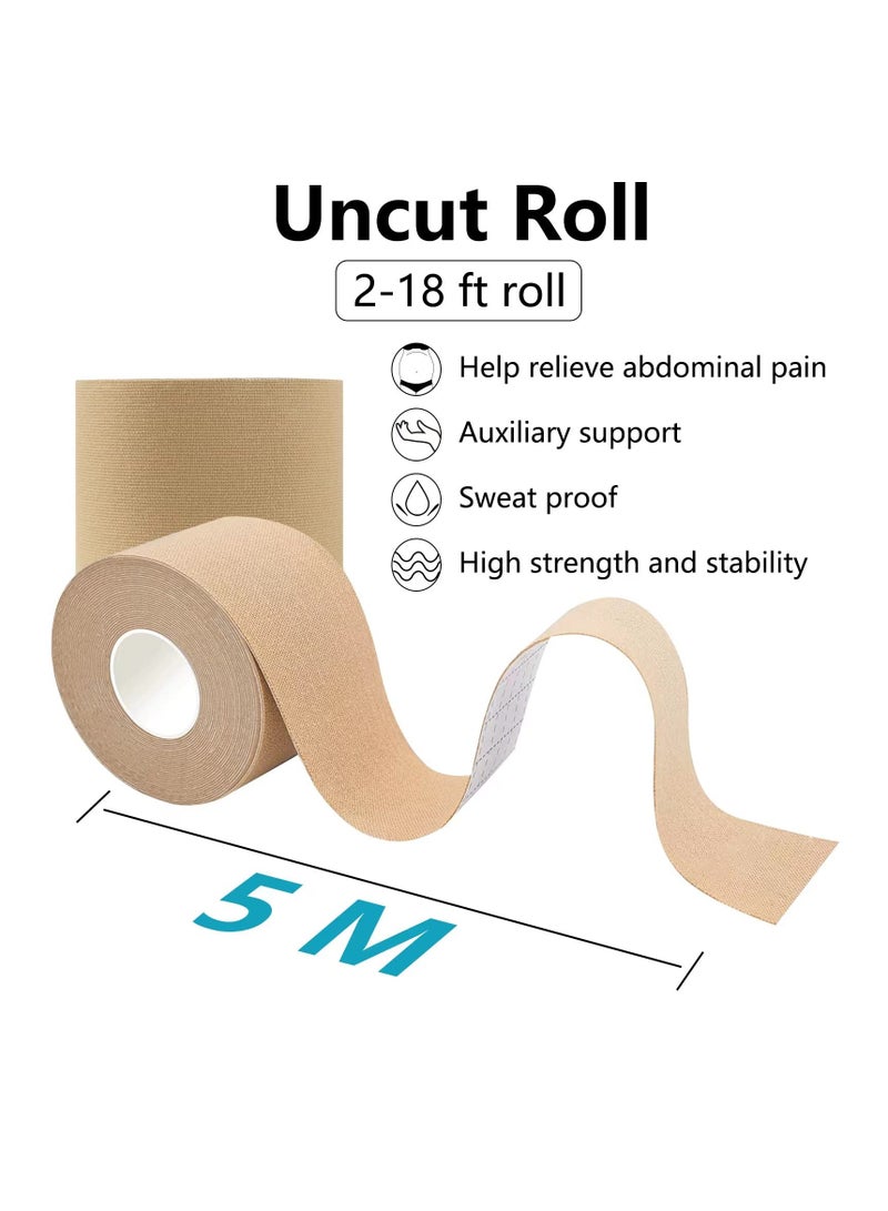 SOLARAE Pregnancy Belly Band, 2 Rolls Comfort Pregnancy Tape, Soft & Breathable, Prenatal Abdominal Support, Relieve Lower Back, Pelvic Pain, Simple Elastic Belt for Expecting Mom - Image 2