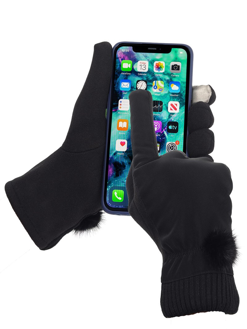 FabSeasons Warm PU Winter gloves with Touchscreen finger for Girls and Women - Image 5