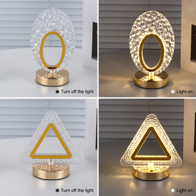 Crystal Table Lamp Bedside Lamp Rechargeable Eye Care Night Lamp Romantic Gift Ambient Lights - Image 4