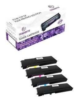 xerox 6600 Compatible Toner Cartridge for Xerox Phaser 6600 6600n 6600dn 6600ydn WorkCentre 6605 6605n 6605dn Printer, High Yield 8000 & 6000 Pages, 106R02232 106R02229 106R02230 106R02231 (BK/C/M/Y)  - Image 1