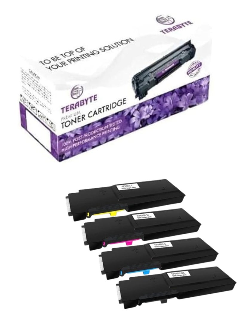 xerox 6600 Compatible Toner Cartridge for Xerox Phaser 6600 6600n 6600dn 6600ydn WorkCentre 6605 6605n 6605dn Printer, High Yield 8000 & 6000 Pages, 106R02232 106R02229 106R02230 106R02231 (BK/C/M/Y) - Image 1