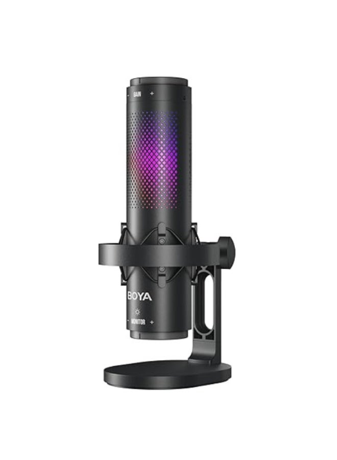بويا ميكروفون مكتبي USB من BOYA طراز BY‑K9 مع إضاءة RGB - Image 4