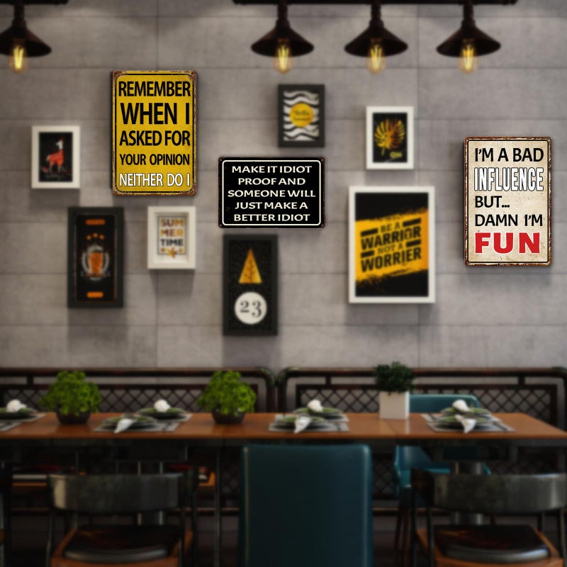 ckdiluy Funny Man Cave Bar Signs Garage Decor  Remember When I Asked for Your Opinion  Vintage Metal Tin Sign Home Office Decorations 8x12 Inch - Image 4