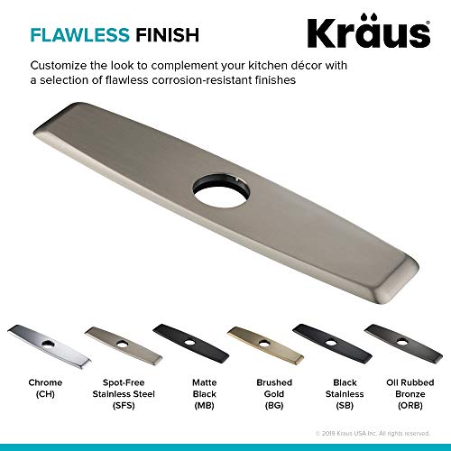 KRAUS Deck Plate for Kitchen Faucet in Spot Free Stainless Steel, DP02SFS - Image 4