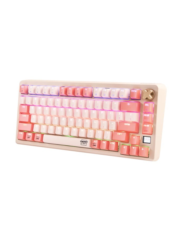 Cherry Pixiu 75 Customizable Keyboard, Gasket 2.4g Bluetooth Tri-mode Wireless Rgb, Hot-swappable, Gaming Keyboard, Compatible With Win/mac, White, Brown Switch - Image 4