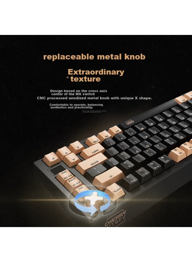 Cherry Pixiu 75 Customizable Keyboard, Gasket 2.4g Bluetooth Tri-mode Wireless Rgb, Hot-swappable, Gaming Keyboard, Compatible With Win/mac, White, Brown Switch - Image 1