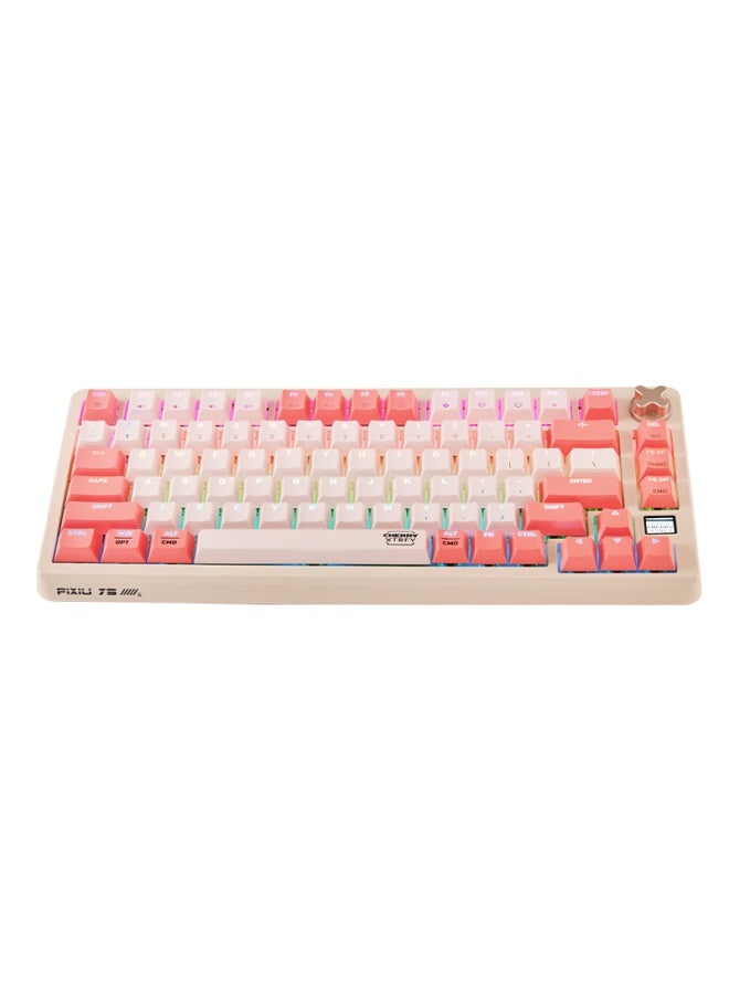 Cherry Pixiu 75 Customizable Keyboard, Gasket 2.4g Bluetooth Tri-mode Wireless Rgb, Hot-swappable, Gaming Keyboard, Compatible With Win/mac, White, Brown Switch - Image 3