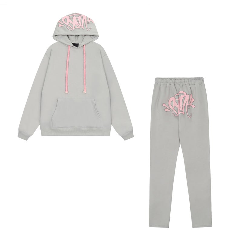 SynaWord American Loose Sweater Hoodie Sweater Trousers Syna Mens and Womens Fashion Brand Hip Hop Street Couple Casual suit Red suit - Image 5