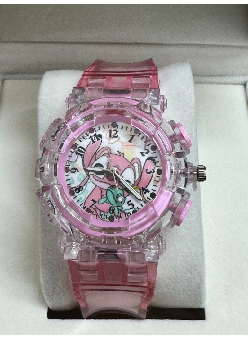 Stitch Kids Watch Pink - Image 1