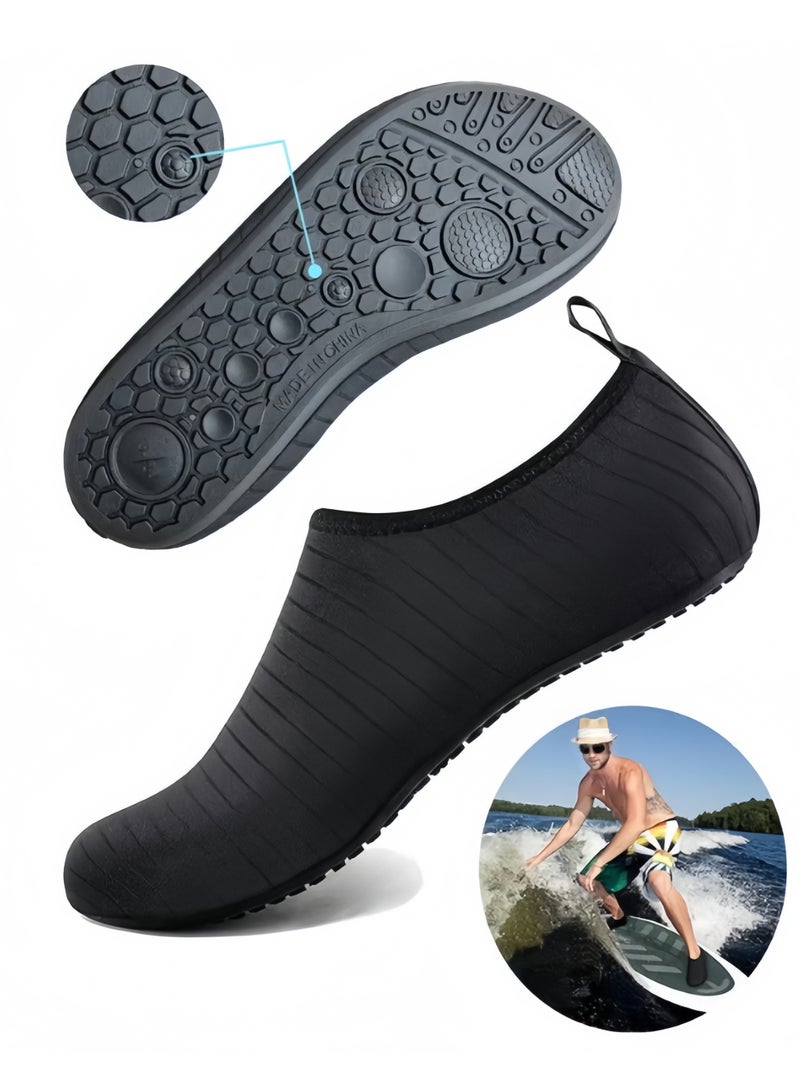 Water Shoes for Women Men , Barefoot Quick-Dry Aqua Water Socks Slip-on Swim Beach Shoes for Snorkeling Surfing Kayaking Beach Walking Yoga - Image 1