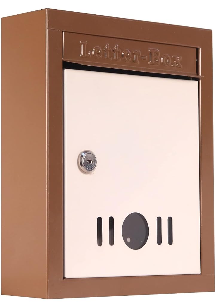 SPYLOCK High Grade Metal Mail Box Letter Box (Brown) for Home and Gate Office Wall Mount Box Size 9 * 11 * 3 inch - Image 3
