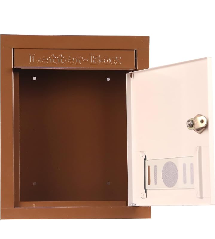 SPYLOCK High Grade Metal Mail Box Letter Box (Brown) for Home and Gate Office Wall Mount Box Size 9 * 11 * 3 inch - Image 4