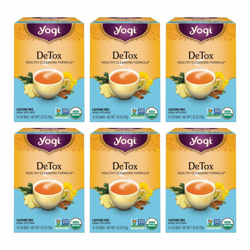 Yogi Tea DeTox Tea 16 Tea Bags per Pack 6 Packs Organic Detox Tea for Digestive Circulation Support Includes Burdock Dandelion Ginger Root Black Pepper Cardamom Juniper Berry - Image 2