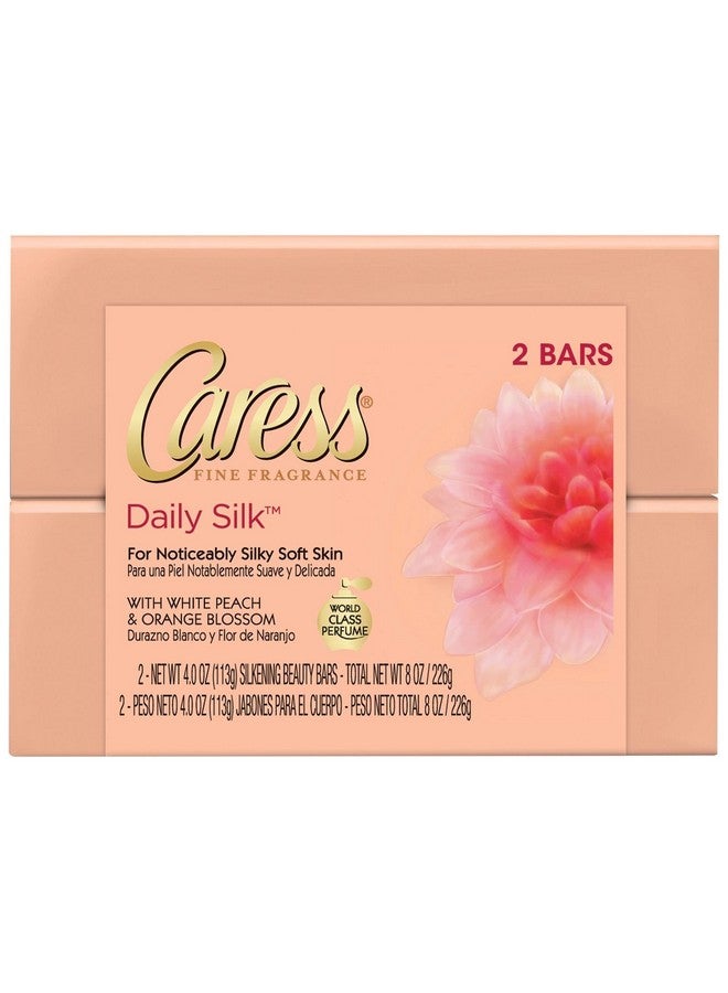 Caress Aress Beauty Bar Daily Silk White Peach And Silky Orange Blossom 4 Ounce (Pack Of 2) - Image 2