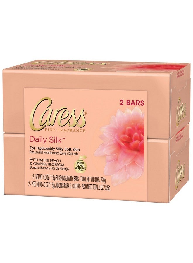 Caress Aress Beauty Bar Daily Silk White Peach And Silky Orange Blossom 4 Ounce (Pack Of 2) - Image 3