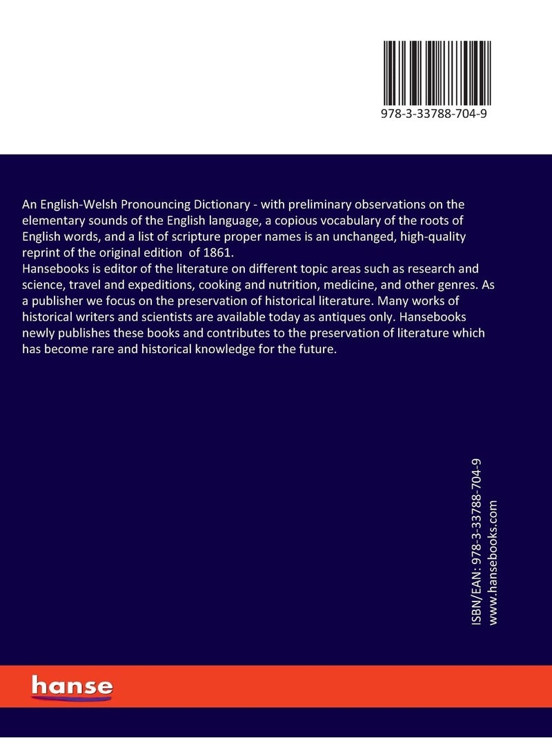 An English-Welsh Pronouncing Dictionary: with preliminary observations on the elementary so  - Image 2