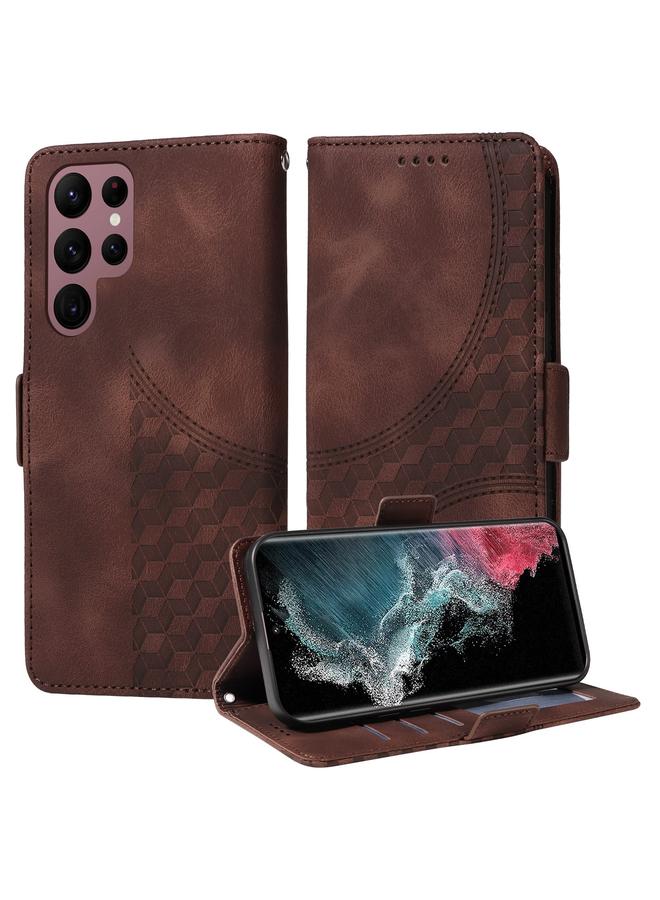 اس-توب جراب لهاتف Samsung Galaxy S22 Ultra 5G جراب هاتف جلدي منقوش عليه نجوم معينة - Image 1