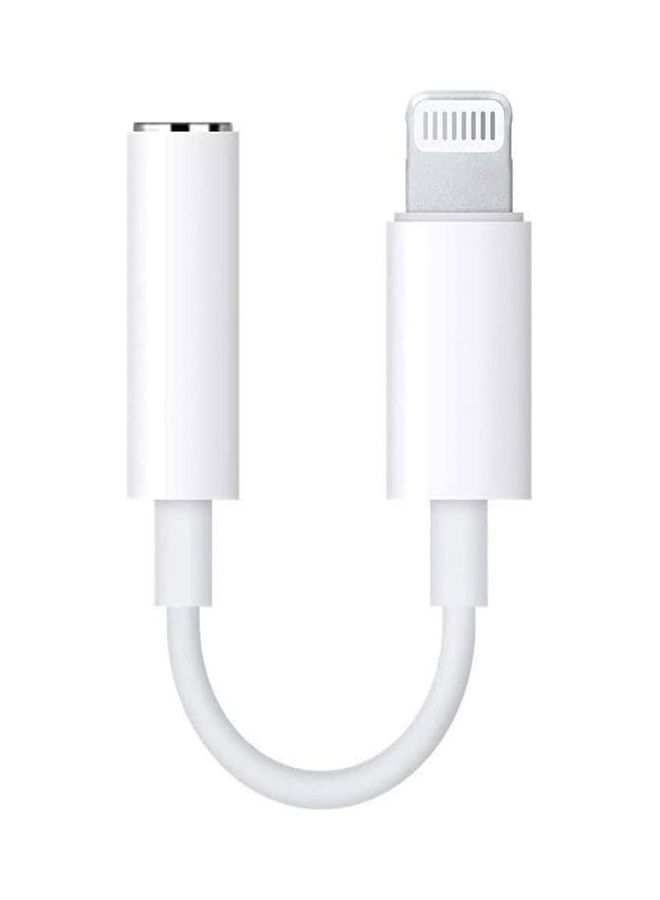 NIBEMINENT Headphone Jack Adapter For iPhone White - Image 1