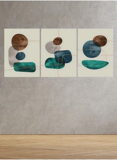 Marktna Decorative Wall Art Painting With an Abstract Design, 3 pieces, Size 120x60cm  - Image 1