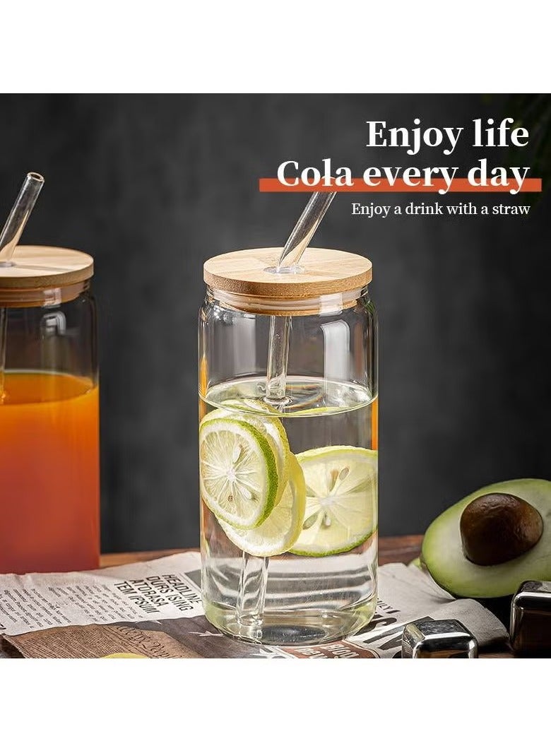 Glass Cup with Bamboo Lid and Straw – For Hot & Cold Beverages - Image 4