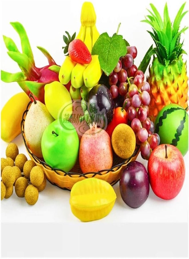 AKDC Sly Artificial Fake Fruit Home Decoration Simulation Ornament Craft Food Photography Props Home Decor Apple Pear Mango Banana Lemon (Color : Yellow Lemon)  - Image 2