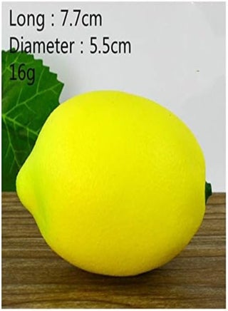 Sly Artificial Fake Fruit Home Decoration Simulation Ornament Craft Food Photography Props Home Decor Apple Pear Mango Banana Lemon (Color : Yellow Lemon)