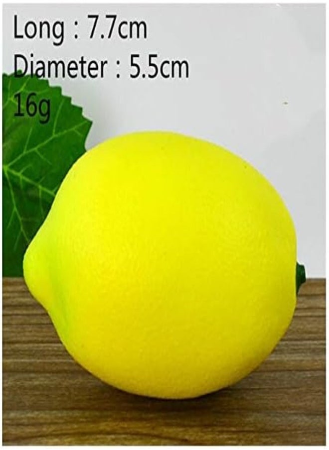 AKDC Sly Artificial Fake Fruit Home Decoration Simulation Ornament Craft Food Photography Props Home Decor Apple Pear Mango Banana Lemon (Color : Yellow Lemon)  - Image 1