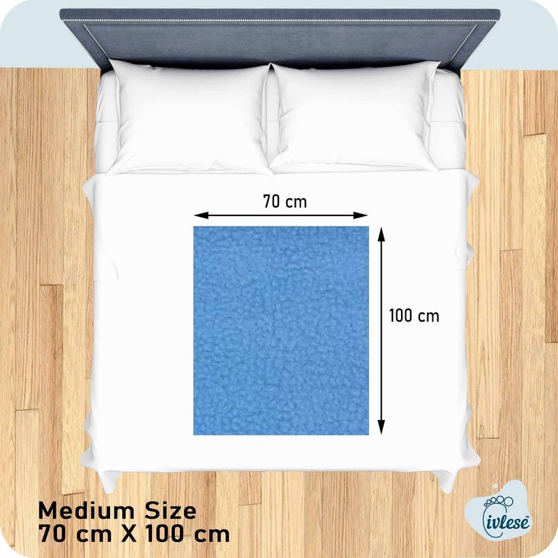IVLESE Waterproof & Washable Baby Care Quick Dry Sheet (Medium Size, Blue Color, Pack of 2) - Image 4
