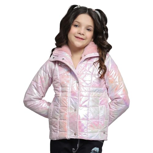 Monte Carlo Girls Self Design Pink Collar Neck Full Sleeve Jacket - Image 1