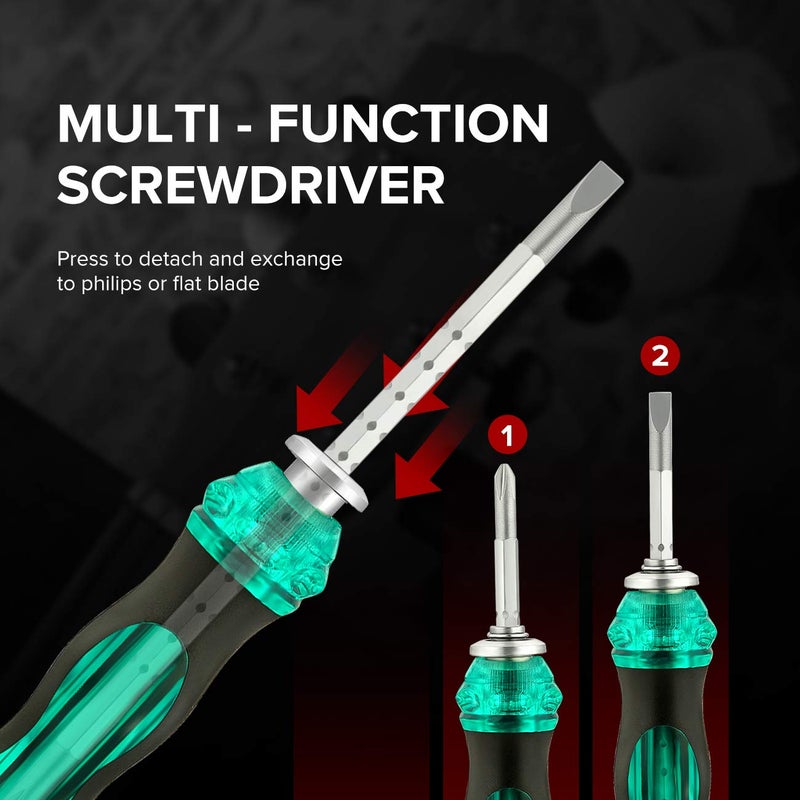 MIFOGE 25Pcs Guitar Repairing Tools Kit Setup Kit with Carry Bag for Acoustic Electric guitar Ukulele Bass Banjo Maintenance Tool with Ruler Gauge Measuring Tool Hex Wrench Files Fingerboard Guard - Image 3