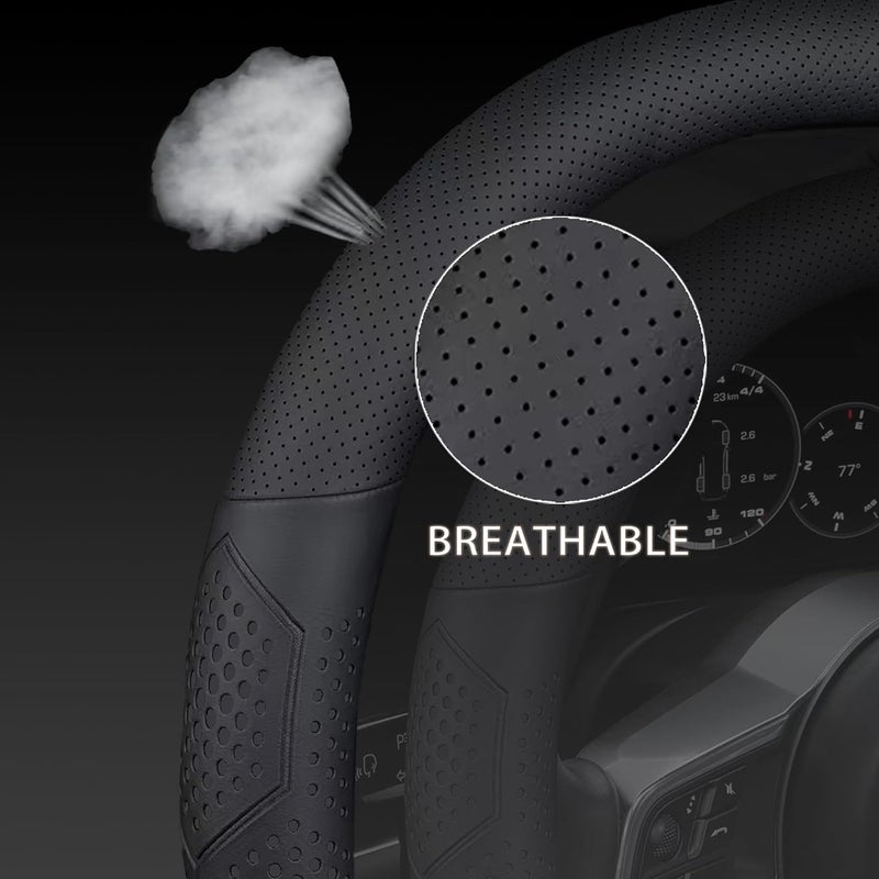 Yangday Leather Steering Wheel Cover for Jeep - Image 3