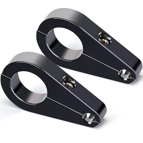 MoKitDora 1 Handlebar or Frame Mount Clutch Throttle Cable Clamp or Brake Line Clips for Harley 2 Pack Black - Image 1