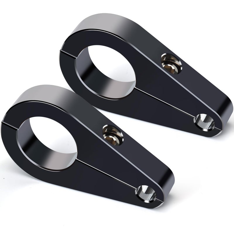 MoKitDora 1 Handlebar or Frame Mount Clutch Throttle Cable Clamp or Brake Line Clips for Harley 2 Pack Black - Image 2