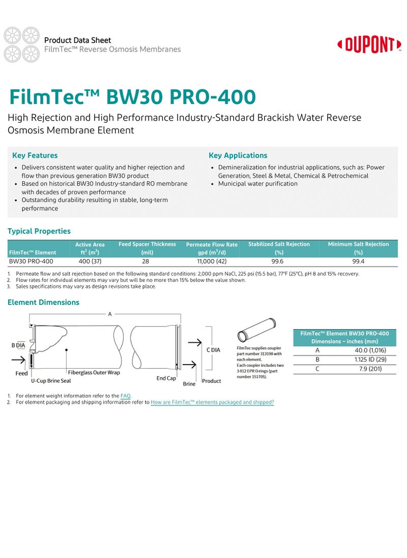 Dupont - فيلم تيك™ BW30 PRO-400 - Image 1
