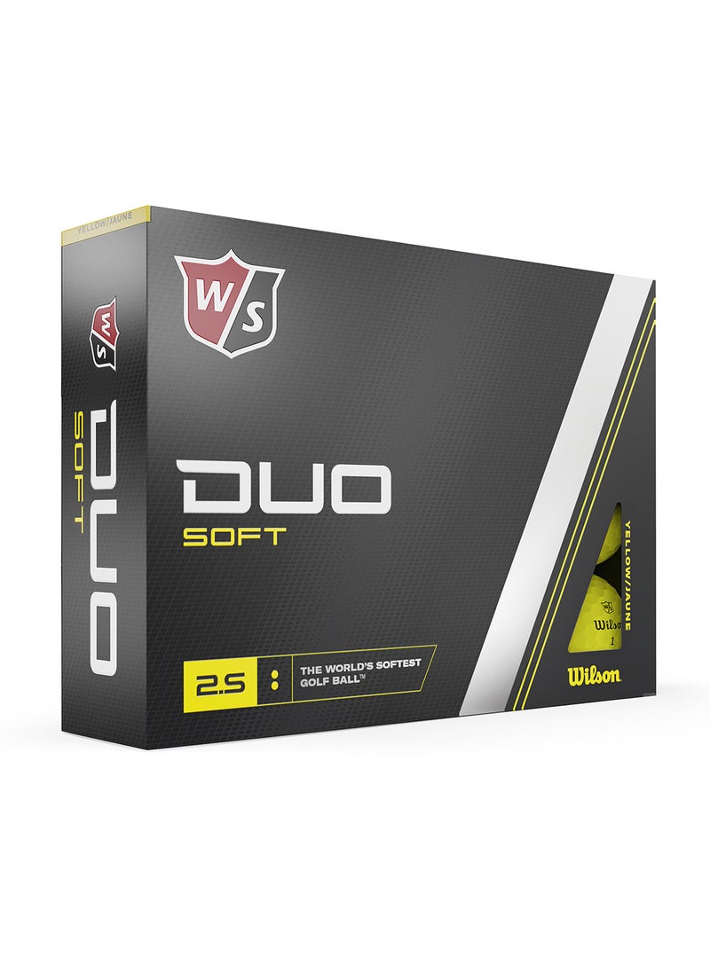 Wilson Staff Duo Soft Holf Balls, Yellow  - Image 1