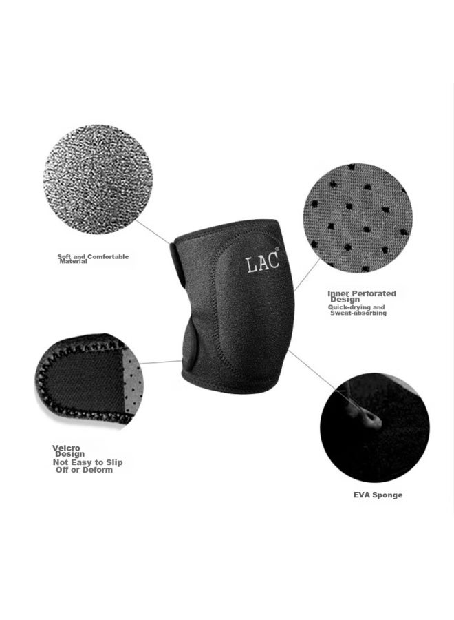 Lac Knee Pads, Black Sports Knee Guards, Thin Summer Style, For Dance, Adults, Men And Women, Outdoor Training - Image 2