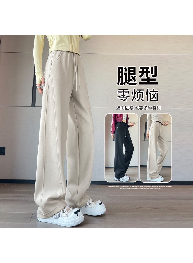 Hstyle Slim-fit Banana Wide-leg Pants For Women - 2025 Spring/fall Collection, Optional Extended Length, Loose Comfortable Athletic Tapered Pants, Slimming & Versatile Casual Trousers - Image 2