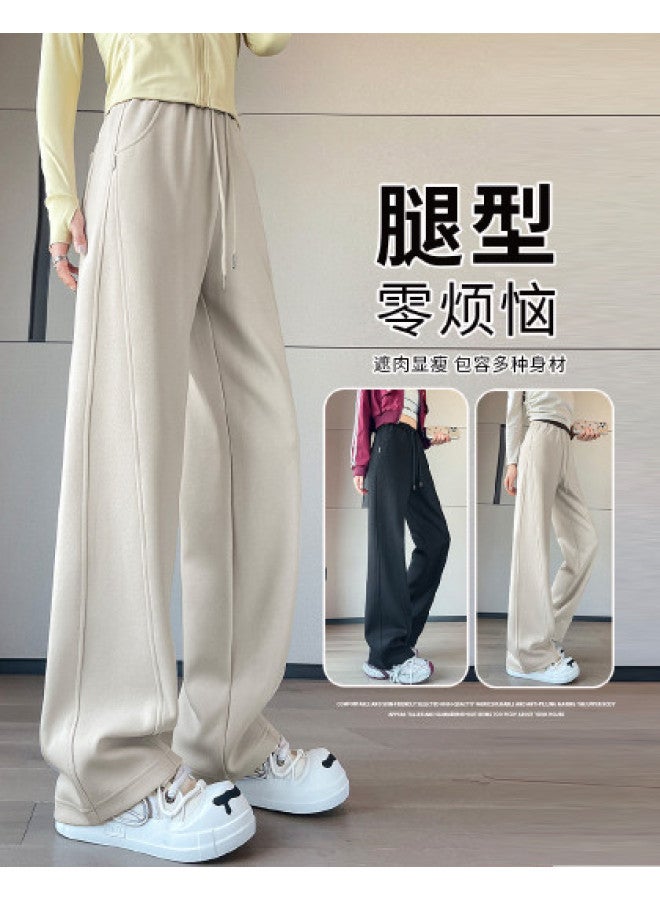 Hstyle Slim-fit Banana Wide-leg Pants For Women - 2025 Spring/fall Collection, Optional Extended Length, Loose Comfortable Athletic Tapered Pants, Slimming & Versatile Casual Trousers - Image 1