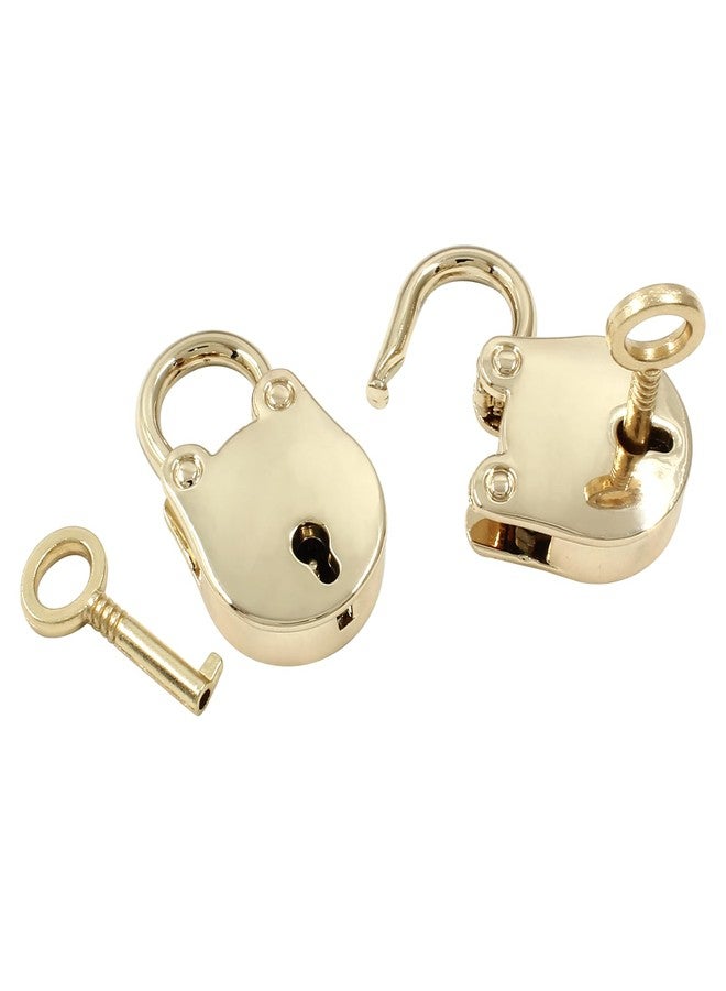 LifCratms 2 Pack Antique Style Mini Padlock, Retro Rose Gold Bear Shaped Padlock Vintage Small Key Lock with Key for Jewelry Box Handbag Luggage Diary - Image 3