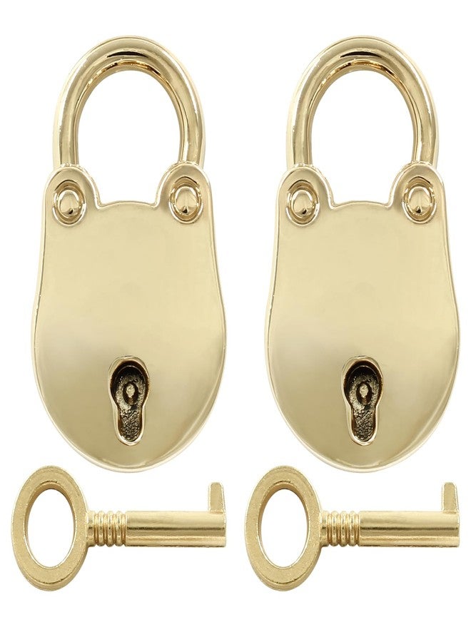 LifCratms 2 Pack Antique Style Mini Padlock, Retro Rose Gold Bear Shaped Padlock Vintage Small Key Lock with Key for Jewelry Box Handbag Luggage Diary - Image 5