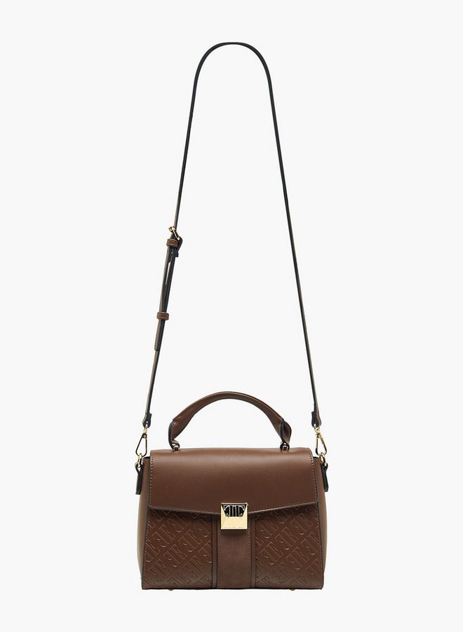 ايل حقيبة كروس بودي بنقش المونوغرام مع مقبض علوي - Image 3