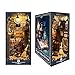IBOHEYE Book Nook with LED Light 3D Puzzles for Adults DIY Miniature House Kit Book Shelf Decor Perfect Dollhouse Book Nooks Magic Apothecary ll - Image 3