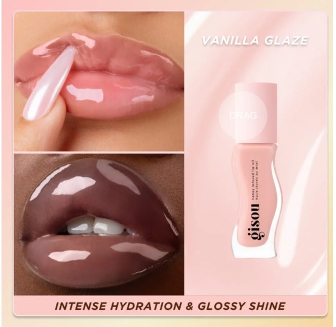 جيسو زيت الشفاه "فانيلا غليز" (Vanilla Glaze) المعزز بالعسل من جيسو (Gisou) - 8 مل - Image 3