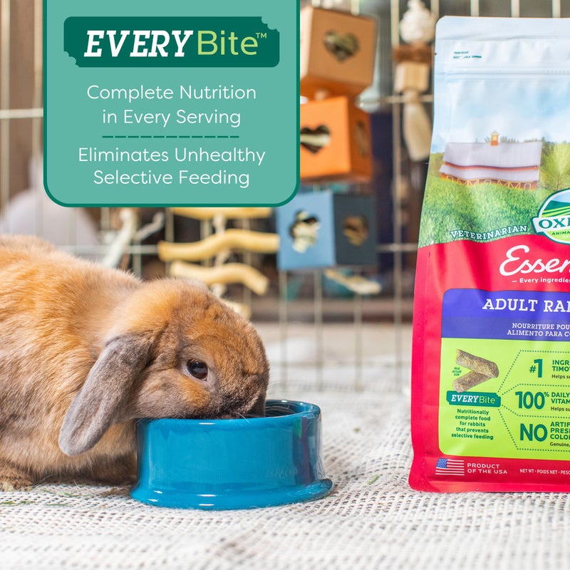 Oxbow Essentials Rabbit Food, Adult Rabbit, Made with Oxbow Timothy Hay, Pet Pellets with Vitamins & Minerals, Small Animal Pet Products, Bunny Supplies, Made in USA, Bunny Food, 5 lb - Image 3