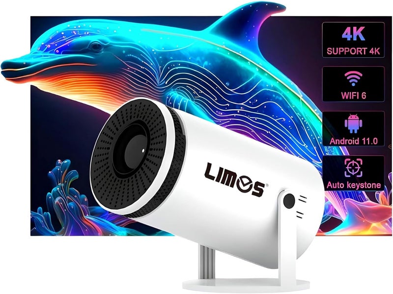 LIMOS Smart 4K portable projector with biult in speakers,screen mirroring,2.4/5G WiFi, BT 5, Mini projector - Image 3